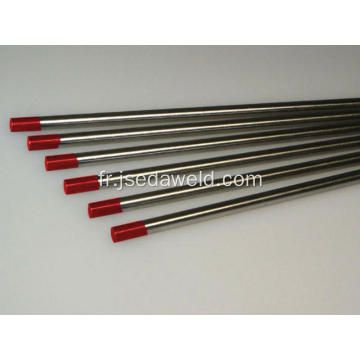 Electrode de tungstène rouge WT20 de 150 mm